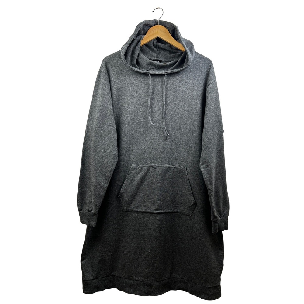 Torrid Hoodie Dress Womens Size‎ 2 (Plus Sz 18-20) Gray Pullover Sweatshirt Knit